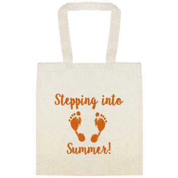 Seasonal Stepping Into Summer Custom Everyday Cotton Tote Bags Style 154403