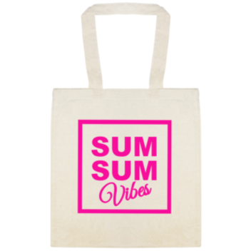 Seasonal Sum Vibes Custom Everyday Cotton Tote Bags Style 138004