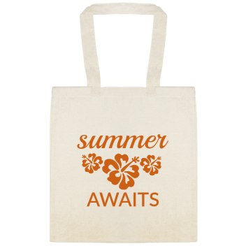 Seasonal Summer Awaits Custom Everyday Cotton Tote Bags Style 154117