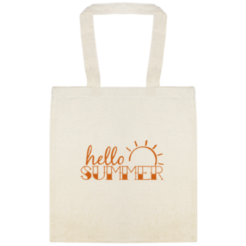 Seasonal Summer Hello Custom Everyday Cotton Tote Bags Style 138131