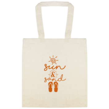 Seasonal Sun Sand Custom Everyday Cotton Tote Bags Style 138133