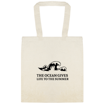 Seasonal The Ocean Gives Life To Summer Custom Everyday Cotton Tote Bags Style 154166