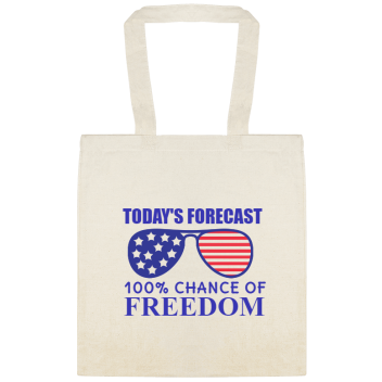 Holidays & Special Events Todays Forecast 100 Chance Of Freedom Custom Everyday Cotton Tote Bags Style 153439