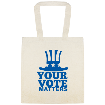 Political Your Vote Matters Custom Everyday Cotton Tote Bags Style 122986