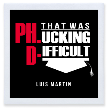 Custom That Was F*cking Difficult Phd Graduation Premium Full Color Napkins