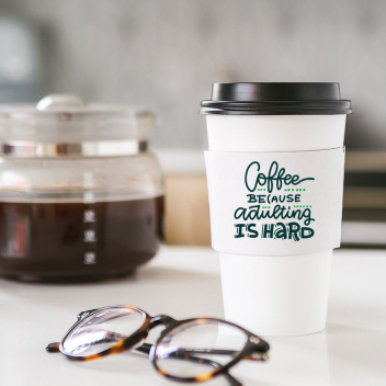 Custom Traditional White Cup Sleeves