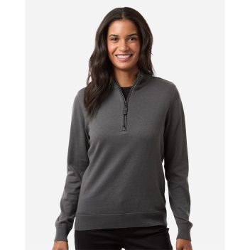 Devon & Jones Women's New Classics Quarter-zip Sweater - Dg446w