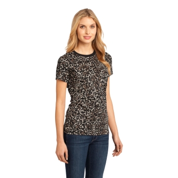 Discontinued District - Ladies Perfect Weight Camo Crew Tee