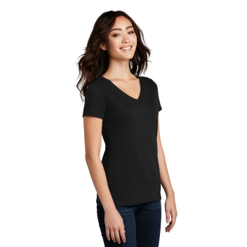 District Women's Perfect Blend Cvc V-neck Tee.