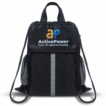 Drawstring Sports Backpack Bags With Bottle Holders