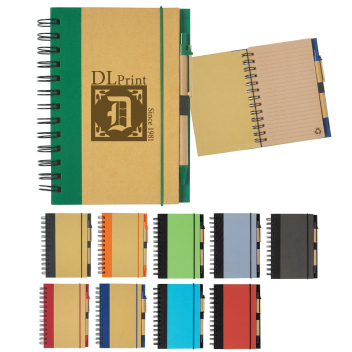 Eco-inspired Spiral Notebook & Pen