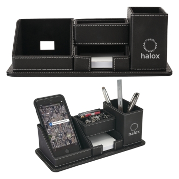 Essentials Oxford Desk Organizer W/phone Holder