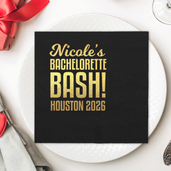 Foil Stamped Square Dinner Napkins