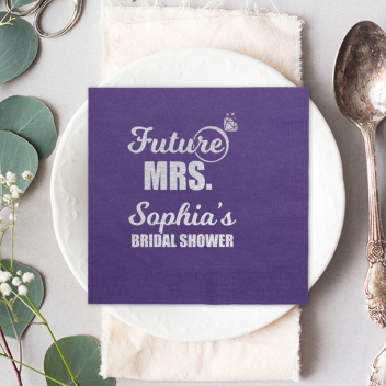 Foil Stamped Square Dinner Napkins