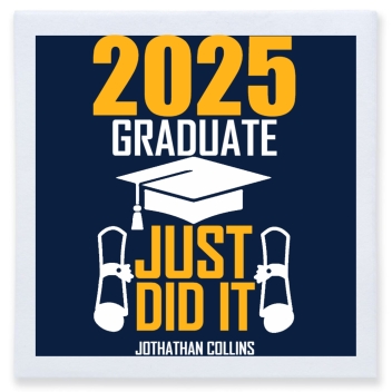 2025 Graduate Just Did It Full Color 3ply Premium Beverage Napkins Style 171141
