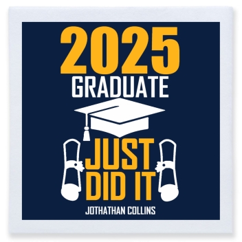 2025 Graduate Just Did It Full Color 3ply Premium Beverage Napkins Style 171141