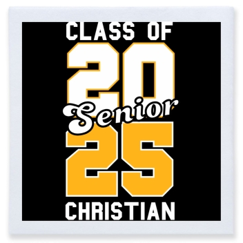2025 Class Of Senior Christian Full Color 3ply Premium Beverage Napkins Style 171111