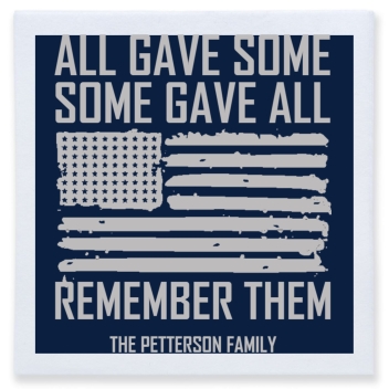 All Gave Some Some Gave All Remember Them Full Color 3ply Premium Beverage Napkins Style 172794