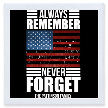 Always Remember Never Forget Full Color 3ply Premium Beverage Napkins Style 172773
