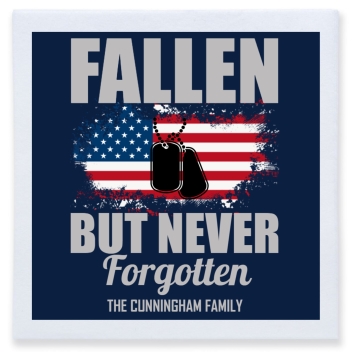 Fallen But Never Forgotten Full Color 3ply Premium Beverage Napkins Style 172796