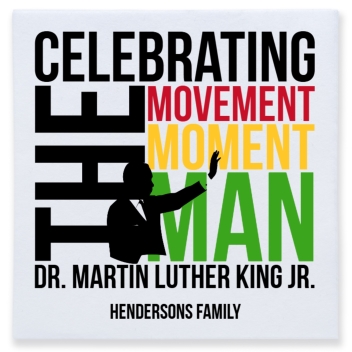 Celebrating The Movement Moment Man Dr Martin Luther King Jr Full Color 3ply Premium Beverage Napkins Style 169470