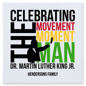 Celebrating The Movement Moment Man Dr Martin Luther King Jr Full Color 3ply Premium Beverage Napkins Style 169470