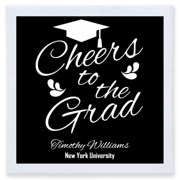 Cheers To The Grad Full Color 3ply Premium Beverage Napkins Style 172740