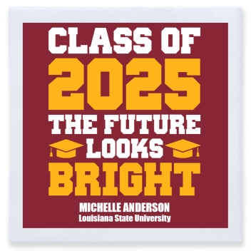 Class Of 2025 The Future Looks Bright Full Color 3ply Premium Beverage Napkins Style 172304