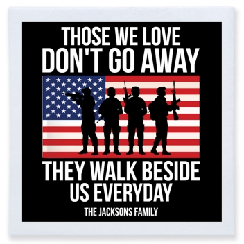 Those We Love Don't Go Away They Walk Beside Us Everyday Dont Full Color 3ply Premium Beverage Napkins Style 173080