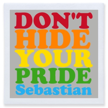 Don't Hide Your Pride Full Color 3ply Premium Beverage Napkins Style 173093