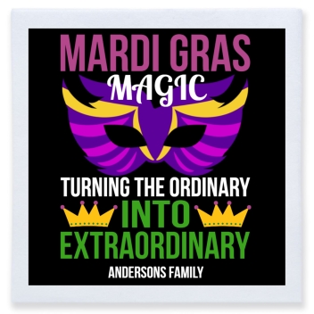 Mardi Gras Magic Turning The Ordinary Into Extraordinary Full Color 3ply Premium Beverage Napkins Style 170332