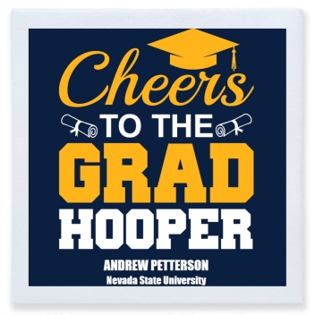 Cheers To The Grad Hooper Full Color 3ply Premium Beverage Napkins Style 172715