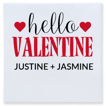 Hello Valentine Justine Jasmine Full Color 3ply Premium Beverage Napkins Style 169574