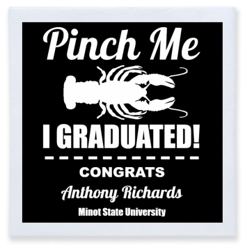 Pinch Me I Graduated Congrats Full Color 3ply Premium Beverage Napkins Style 172737