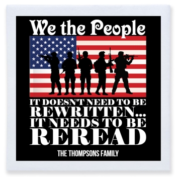 We The People Doesn't Need Rewritten It Needs To Be Reread Doesnt Full Color 3ply Premium Beverage Napkins Style 173026