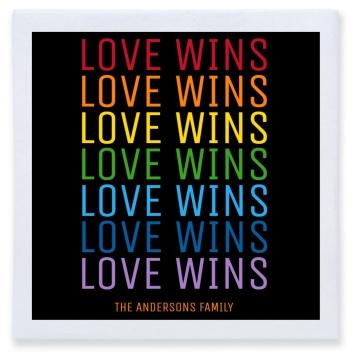 Love Wins Full Color 3ply Premium Beverage Napkins Style 173366