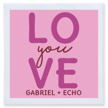 Love You Gabriel Echo Full Color 3ply Premium Beverage Napkins Style 169613