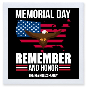 Memorial Day Remember And Honor Full Color 3ply Premium Beverage Napkins Style 172770