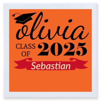 Olivia Class Of 2025 Full Color 3ply Premium Beverage Napkins Style 172446