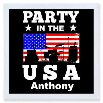 Party In The Usa Full Color 3ply Premium Beverage Napkins Style 173002