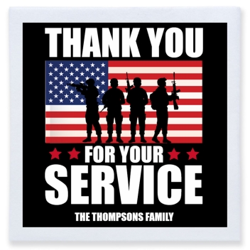 Thank You For Yor Service Your Full Color 3ply Premium Beverage Napkins Style 172793