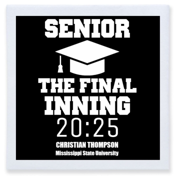 Senior The Final Inning 2025 Full Color 3ply Premium Beverage Napkins Style 172713