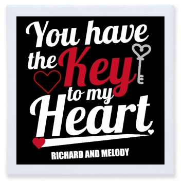 You Have The Key To My Heart Full Color 3ply Premium Beverage Napkins Style 169485