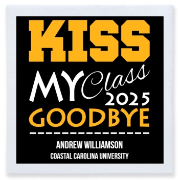 Kiss My Class 2025 Goodbye Full Color 3ply Premium Beverage Napkins Style 172683