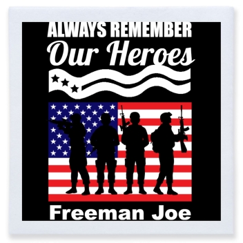 Always Remember Our Heroes Full Color 3ply Premium Beverage Napkins Style 172677