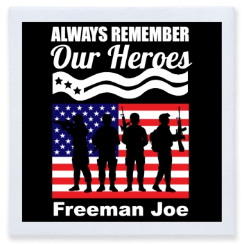 Always Remember Our Heroes Full Color 3ply Premium Beverage Napkins Style 172677