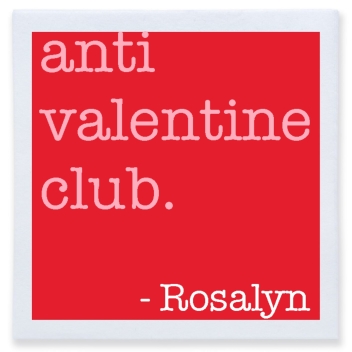Anti Valentine Club Rosalyn Full Color 3ply Premium Beverage Napkins Style 169490