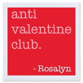 Anti Valentine Club Rosalyn Full Color 3ply Premium Beverage Napkins Style 169490
