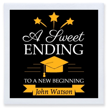 A Sweet Ending To A New Beginning Full Color 3ply Premium Beverage Napkins Style 171701