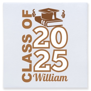 Class Of 2025 Full Color 3ply Premium Beverage Napkins Style 171337